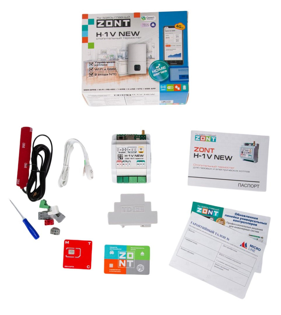 Термостат Zont H-1V NEW отопительный GSM / Wi-Fi